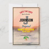 Save The Date Réunion de famille tropicale Toute date ou nom Dat (Devant)