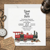 Save The Date Réunion de la famille du train rouge