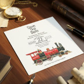 Save The Date Réunion de la famille du train rouge