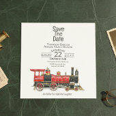 Save The Date Réunion de la famille du train rouge