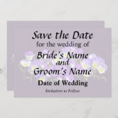 Save The Date Réunion de la famille Pansy (Devant / Derrière)