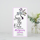 Save The Date Réunion Familiale Enregistrer La Date Modern Purpl (Debout devant)