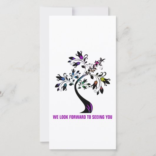 Save The Date Réunion Familiale Enregistrer La Date Modern Purpl (Dos)