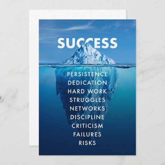 Save The Date Réussite Iceberg Travail dur (Devant / Derrière)