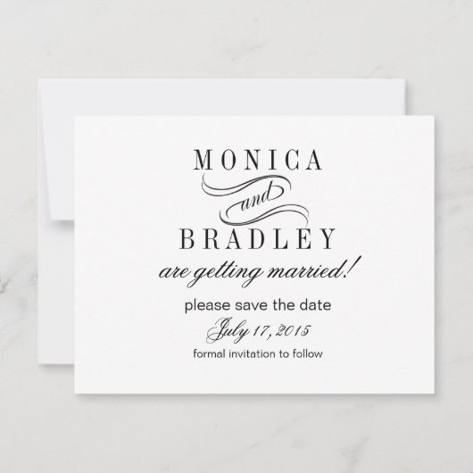 Save The Date Rêves de Coquillages Plage Enregistrez la Date ros (Dos)