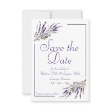 Rêves Lavender : Aquarelle Enregistrer La Date Inv