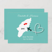 Save The Date Rhodes Destination Mariage Grec Enregistrer La Dat (Devant / Derrière)