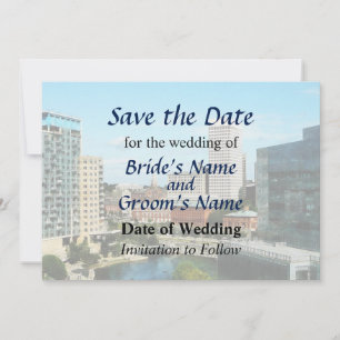 Save The Date RI- Providence RI Skyline