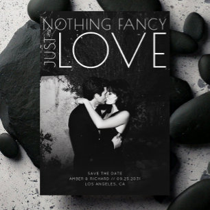 Save The Date Rien De Fancy Just Love Unique Mariage moderne