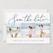Save The Date Rive | Photo de mariage sur la plage (Devant)