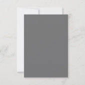 Save The Date Robe blanche élégante sur un fond gris stylé simpl (Dos)