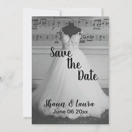 Save The Date Robe de mariée Enregistrer la date (Devant)