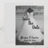 Save The Date Robe de mariée Enregistrer la date (Devant / Derrière)
