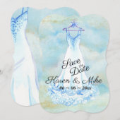 Save The Date Robe mariage (Devant / Derrière)