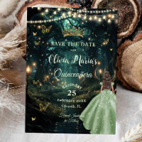 Robe verte de la forêt enchantée Quinceañera 16