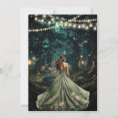 Save The Date Robe verte Enchanté Forêt Sage Quinceañera (Dos)
