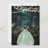 Save The Date Robe verte Enchanté Forêt Sage Quinceañera (Dos)