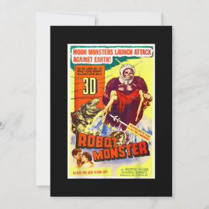 Save The Date Robot Monster Halloween Horreur Sci Fi Ape Extérie