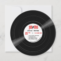 Rock et Roll Bolt Vinyl Blanc Enregistrer la date