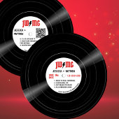 Save The Date Rock et Roll Bolt Vinyl Blanc Enregistrer la date