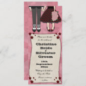 Save The Date Rockabilly Mariage, 4x9.25 enregistrer la date (Devant / Derrière)