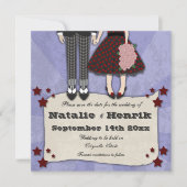 Save The Date Rockabilly Mariage, 5.25x5.25 enregistrer la date (Devant)