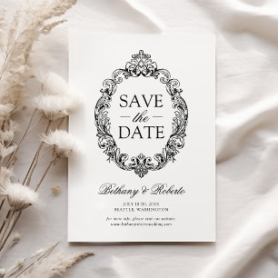 Save The Date Rococo Mariage Vintage Enregistrer La Date