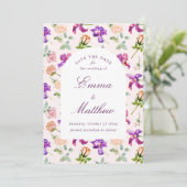 Save The Date Romance botanique bohème QR (Debout devant)
