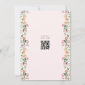 Save The Date Romance botanique bohème QR (Dos)