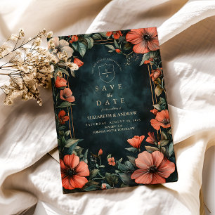 Save The Date Romance gothique Mariage floral