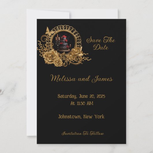 Save The Date Romance gothique Romance Mariage (Devant)