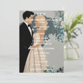 Save The Date Romance intemporelle : Mariée et chambre aquarelle (Debout devant)