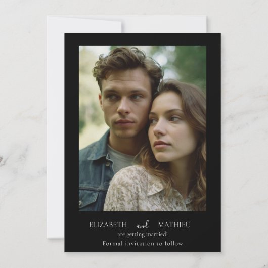 Save The Date Romance Mariage céleste imprimable (Dos)