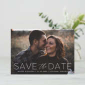 Save The Date Romance Moderne Photo avec Superposition Blanche (Debout devant)
