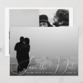 Save The Date Romance Moderne Trois Photo (Devant / Derrière)