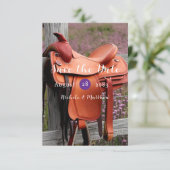 Save The Date Romance rustique : Selle sur la clôture (Debout devant)