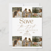 Save The Date Romantic and Elegant  Photo Collage Wedding  (Devant)