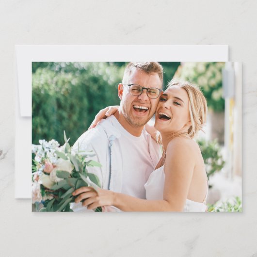 Save The Date Romantic Blue Floral Photo QR Code Mariage (Dos)