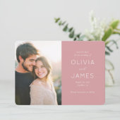 Save The Date Romantic Blush Minimalist Photo (Debout devant)