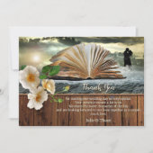 Save The Date Romantic Book Lovers Wedding Thank You Card (Devant)
