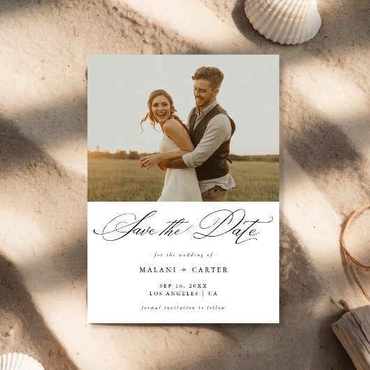 Save The Date Romantic Chic Script tendance Mariage photo rustiq