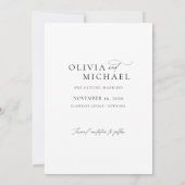 Save The Date Romantic Elegant Script Mariage photo (Dos)