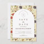Save The Date Romantic Fall Floral Wedding (Devant)