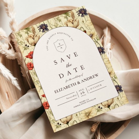 Save The Date Romantic Fall Floral Wedding