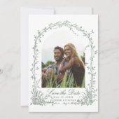 Save The Date Romantic Floral Arch Garden Wedding Photo (Devant)