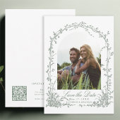 Save The Date Romantic Floral Arch Garden Wedding Photo