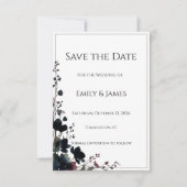 Save The Date Romantic Floral Wedding Soft Elegant (Devant)