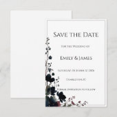 Save The Date Romantic Floral Wedding Soft Elegant (Devant / Derrière)