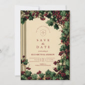 Save The Date Romantic Ivy et Berry Mariage (Devant)