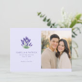 Save The Date Romantic Lavender Floral (Debout devant)